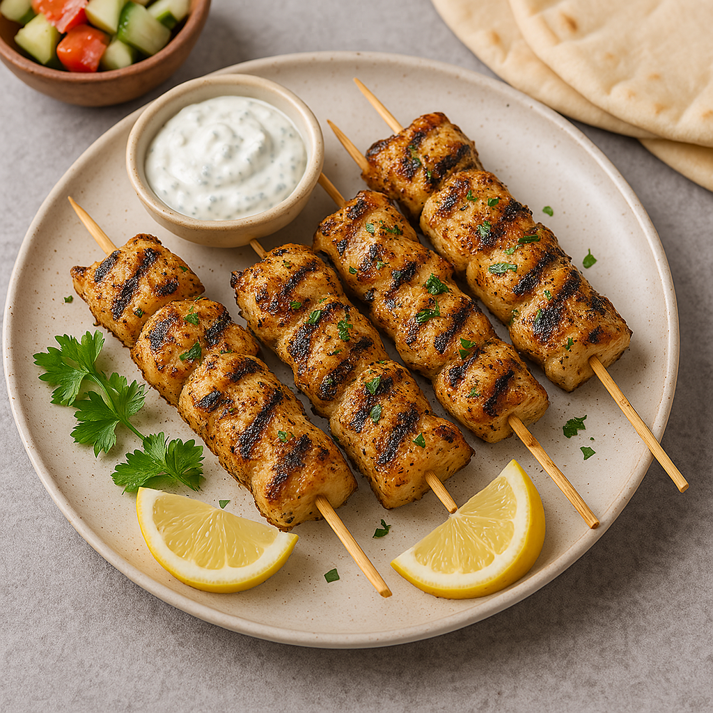 Greek Chicken Souvlaki Skewers