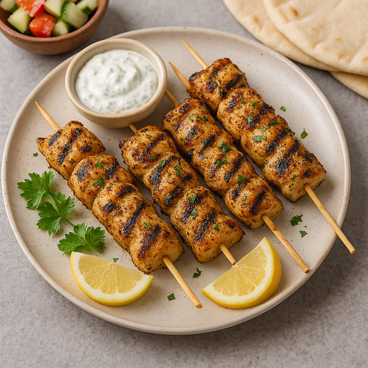 Greek Chicken Souvlaki Skewers